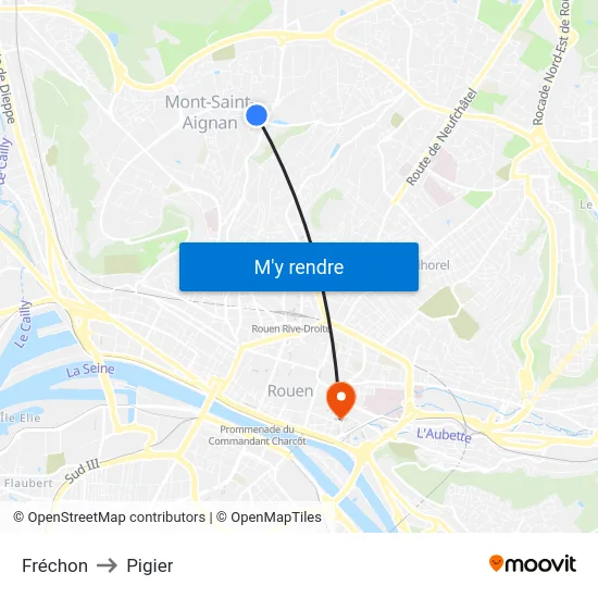 Fréchon to Pigier map