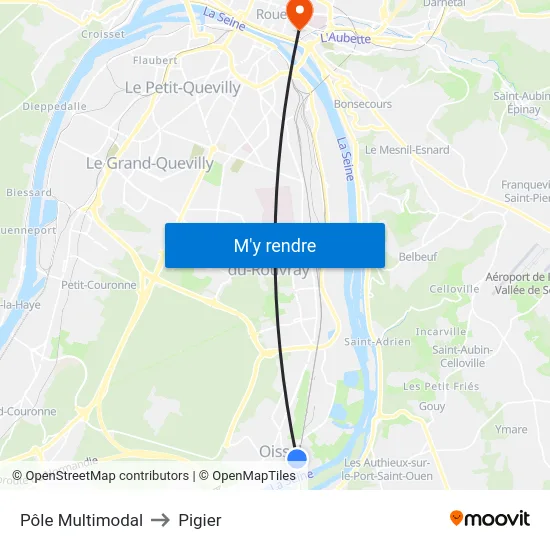 Pôle Multimodal to Pigier map