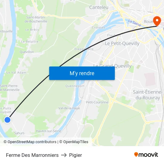 Ferme Des Marronniers to Pigier map