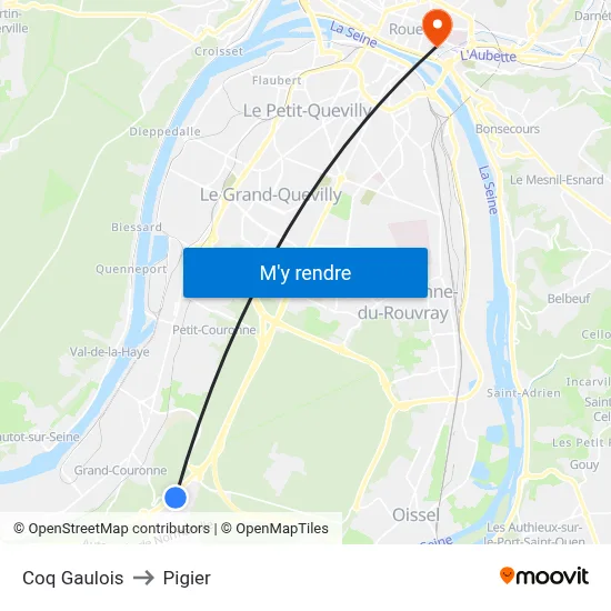Coq Gaulois to Pigier map