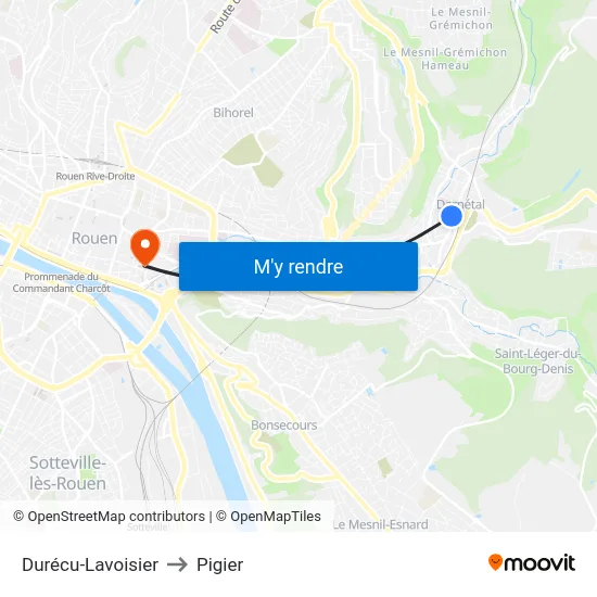 Durécu-Lavoisier to Pigier map