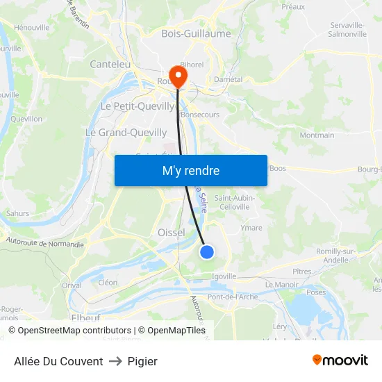 Allée Du Couvent to Pigier map