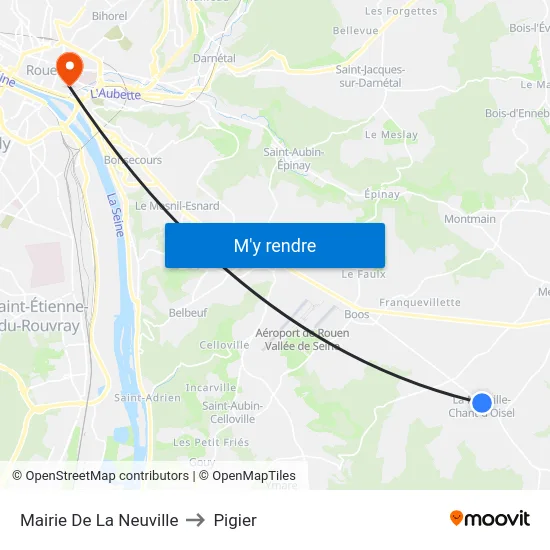 Mairie De La Neuville to Pigier map