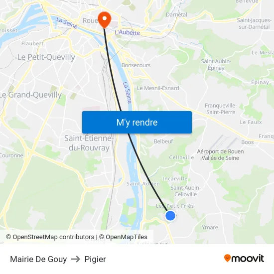 Mairie De Gouy to Pigier map