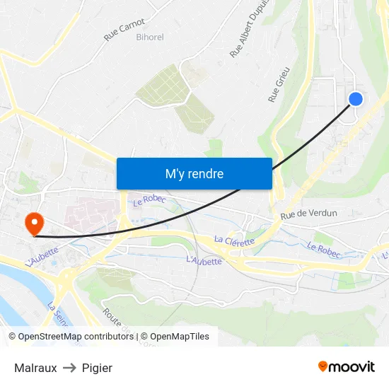 Malraux to Pigier map