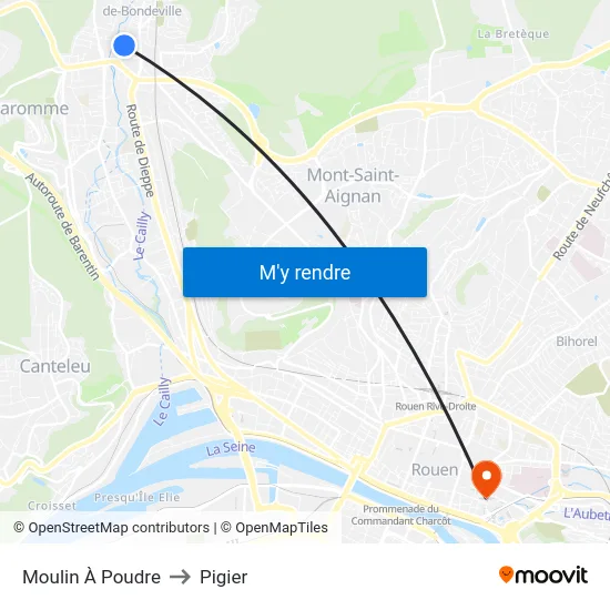 Moulin À Poudre to Pigier map