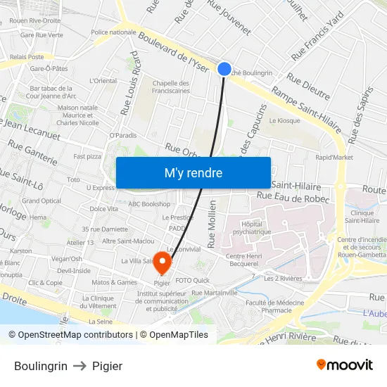 Boulingrin to Pigier map