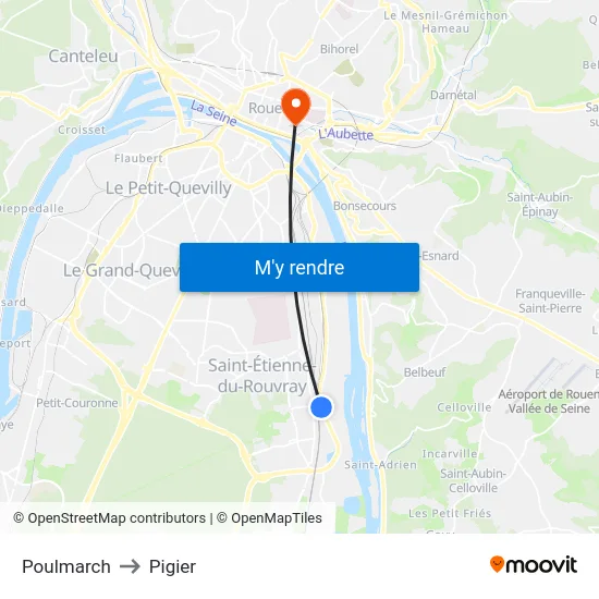 Poulmarch to Pigier map