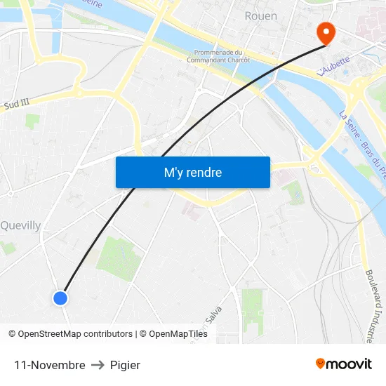 11-Novembre to Pigier map
