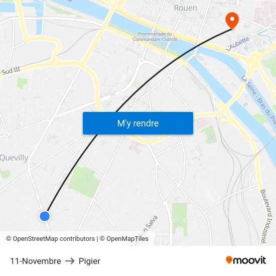 11-Novembre to Pigier map