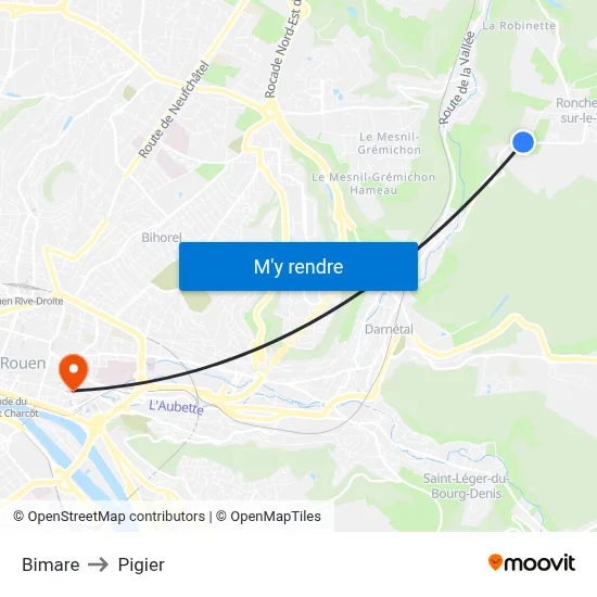 Bimare to Pigier map