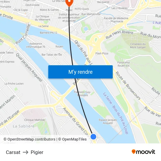 Carsat to Pigier map