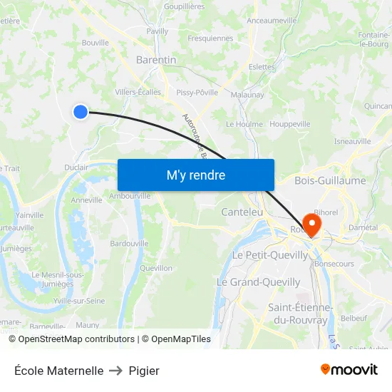 École Maternelle to Pigier map
