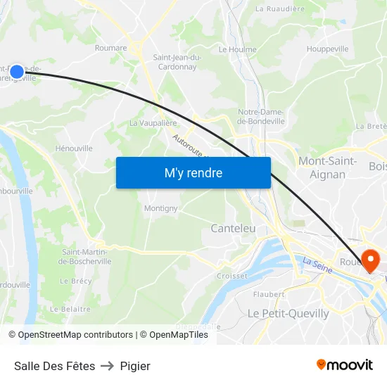 Salle Des Fêtes to Pigier map