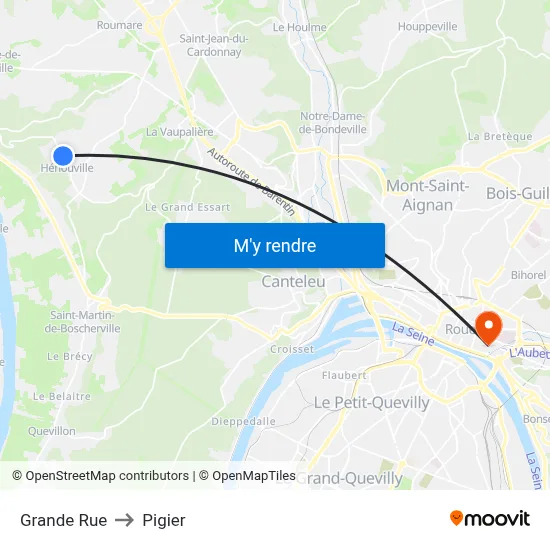 Grande Rue to Pigier map