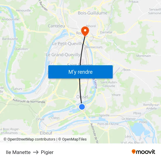 Ile Manette to Pigier map
