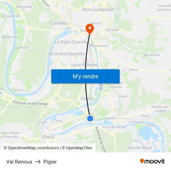 Val Renoux to Pigier map