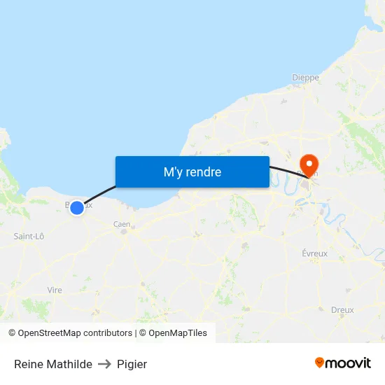 Reine Mathilde to Pigier map