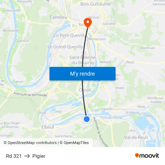 Rd 321 to Pigier map