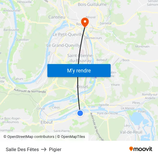 Salle Des Fêtes to Pigier map