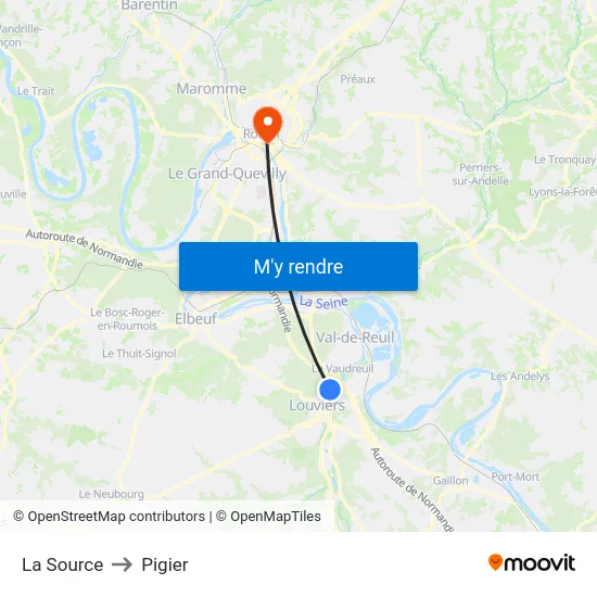 La Source to Pigier map