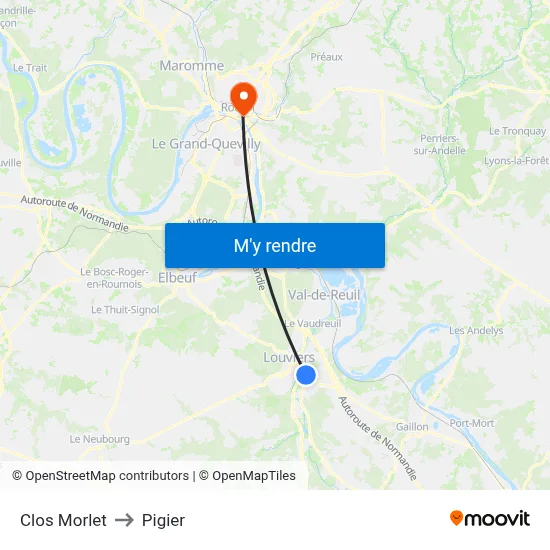 Clos Morlet to Pigier map