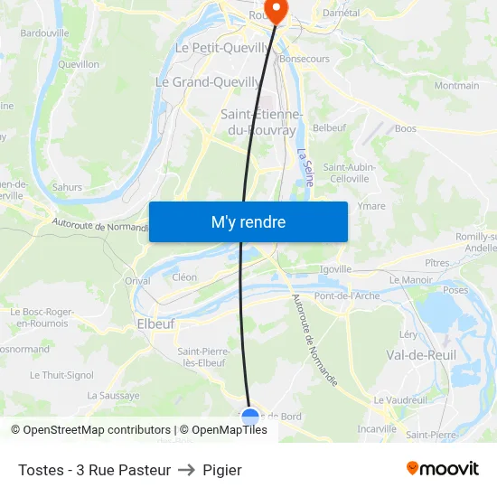 Tostes - 3 Rue Pasteur to Pigier map