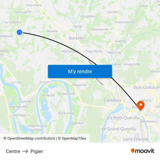 Centre to Pigier map