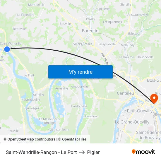Saint-Wandrille-Rançon - Le Port to Pigier map