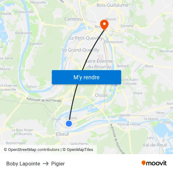 Boby Lapointe to Pigier map