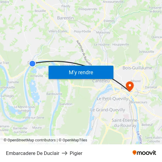 Embarcadere De Duclair to Pigier map