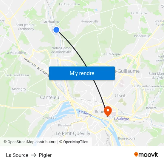 La Source to Pigier map
