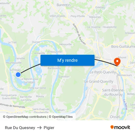 Rue Du Quesney to Pigier map