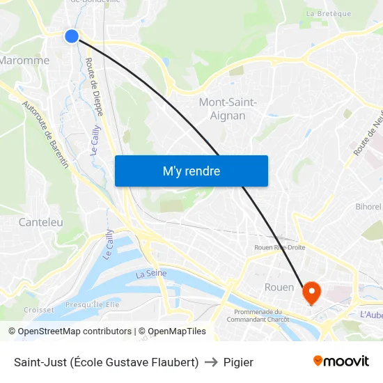 Saint-Just (École Gustave Flaubert) to Pigier map
