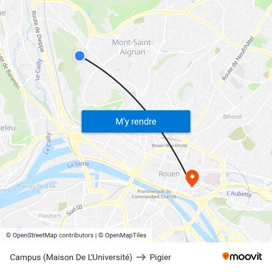 Campus (Maison De L'Université) to Pigier map