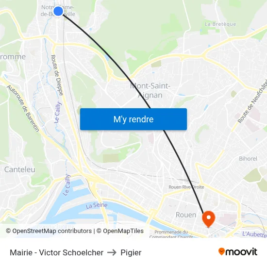 Mairie - Victor Schoelcher to Pigier map