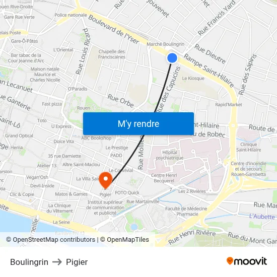 Boulingrin to Pigier map