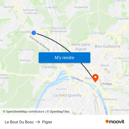 Le Bout Du Bosc to Pigier map