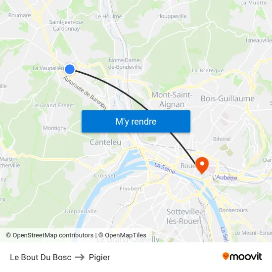 Le Bout Du Bosc to Pigier map