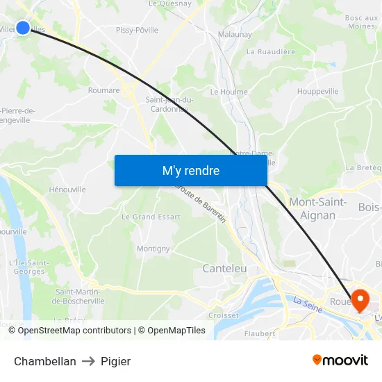 Chambellan to Pigier map
