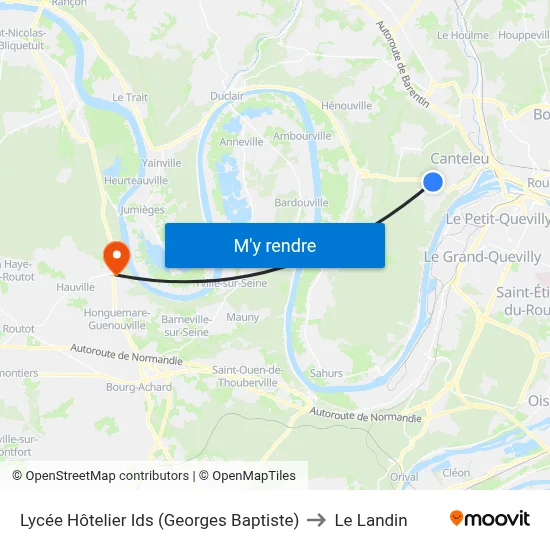 Lycée Hôtelier Ids (Georges Baptiste) to Le Landin map