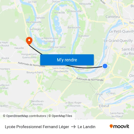 Lycée Professionnel Fernand Léger to Le Landin map