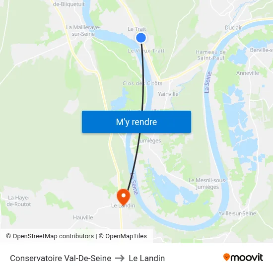 Conservatoire Val-De-Seine to Le Landin map