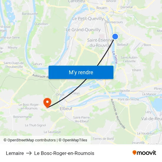 Lemaire to Le Bosc-Roger-en-Roumois map