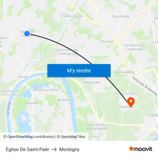 Église De Saint-Paër to Montigny map