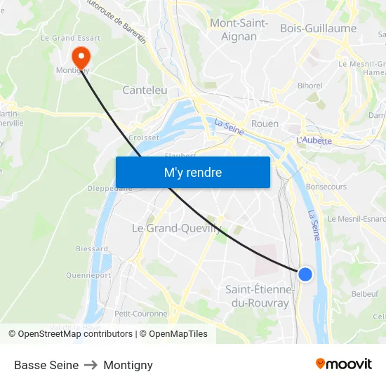 Basse Seine to Montigny map