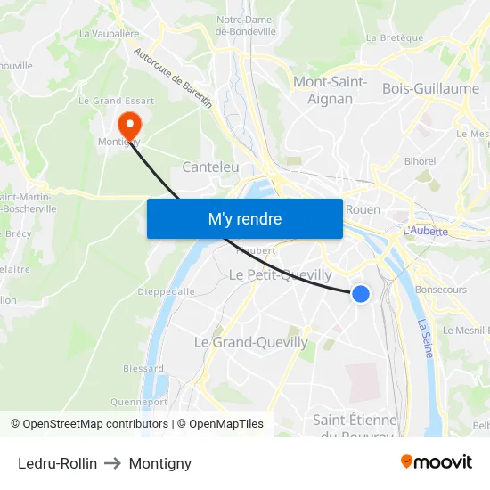 Ledru-Rollin to Montigny map