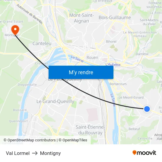 Val Lormel to Montigny map