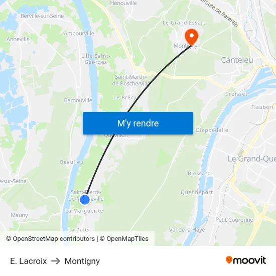 E. Lacroix to Montigny map
