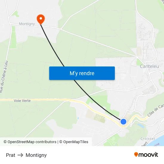 Prat to Montigny map